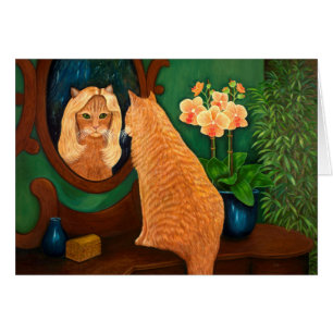 Naranja Tabby Cat and Mirror