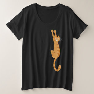 Naranja Tabby Cat Colgando Gracioso gato rayado