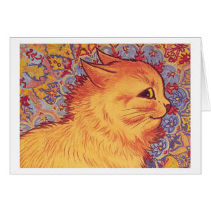 Naranja Tabby Cat Louis Wain Note Card
