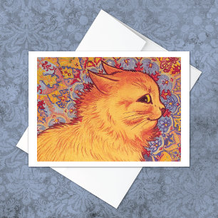 Naranja Tabby Cat Louis Wain Note Card