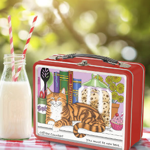 Naranja Tabby Contador de cocina Gato superior