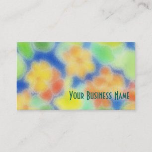 Naranja, tarjeta de visita Blue Green Abstract