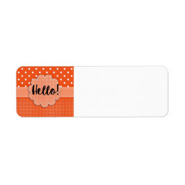Naranja, ¿Te Gusta? Etiqueta de dirección/elemento