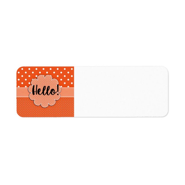 Naranja, ¿Te Gusta? Etiqueta de dirección/elemento (Frente)
