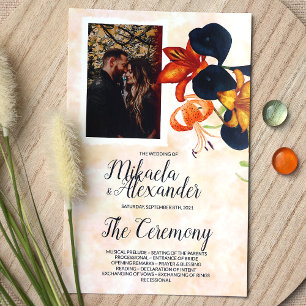 Naranja Tiger Lilies, Programa de Boda Blue Lilies