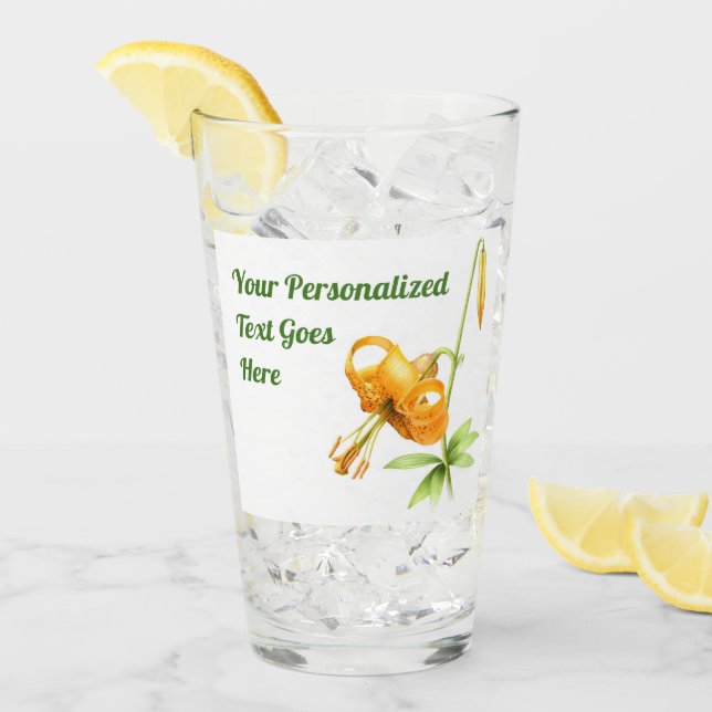 Naranja Tiger Lily Personalizada (Anverso (hielo))