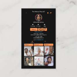 Naranja TikTok Social Media QR Código tarjeta de p