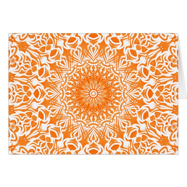 Naranja Tribal Mandala (Anverso (Horizontal))