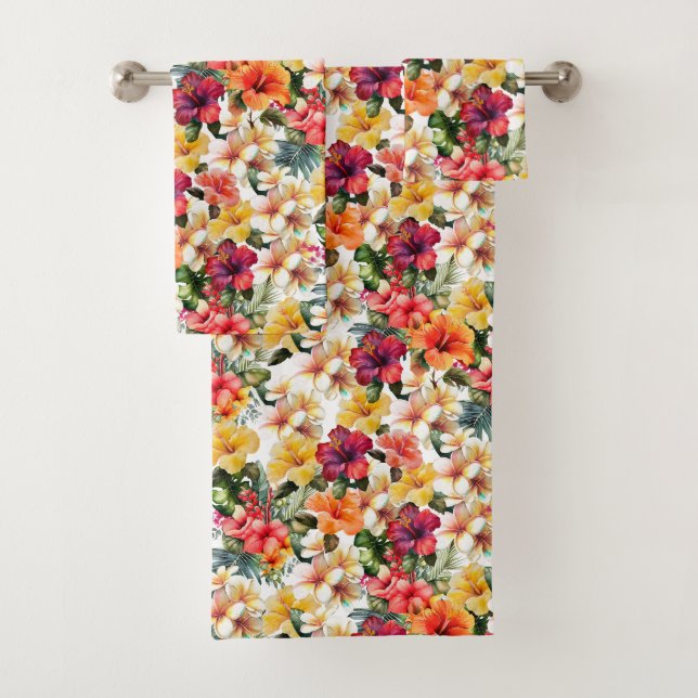 Naranja Tropical Rojo Blanco Amarillo Hibiscus Flo (In situ)