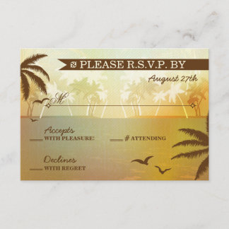 Naranja Tropical Scenic Beach Wedding RSVP