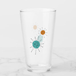 Naranja Turquesa Franciscano Starburst Mid Century