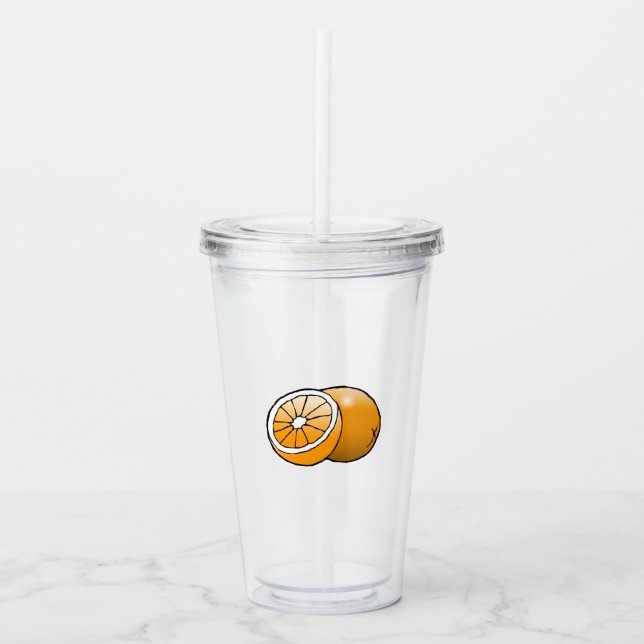 Naranja - Vaso de Acrílico (Anverso)