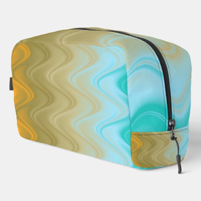 Naranja verde azul ondulado Resumen Bolsa Duffel (Esquina derecha)