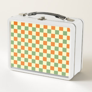 Naranja Verde Brown Checkered Gingham Pattern
