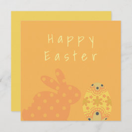 Naranja Vintage Resumen Bunny Eggs Personalizado T