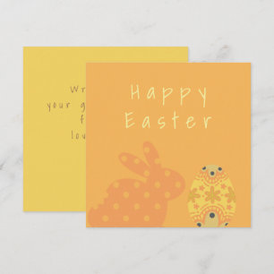 Naranja Vintage Resumen Bunny Eggs Personalizado T