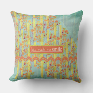 Naranja Vintage y Cojín decorativo Azure Zigzag