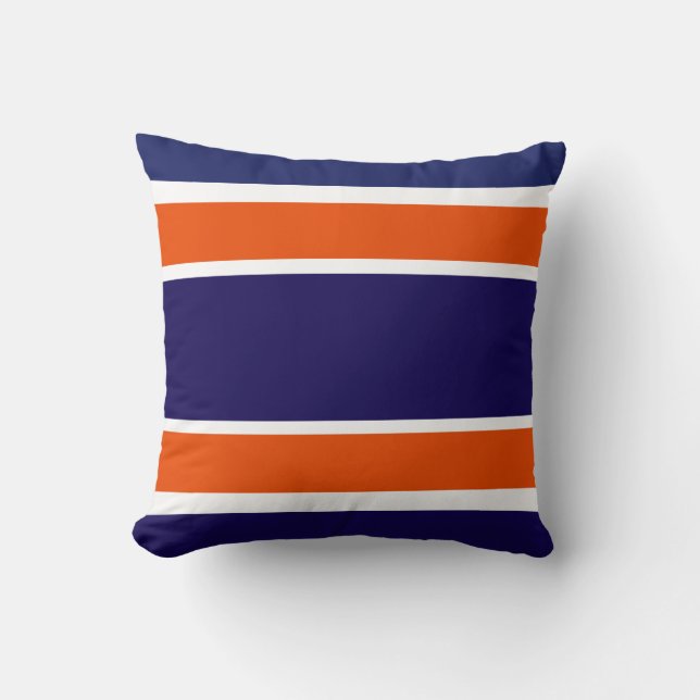 Naranja y almohada azul negrita decorativa (Anverso)