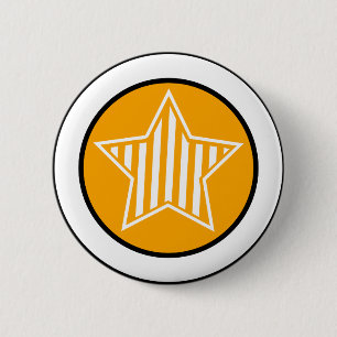 Naranja y botón de la estrella del blanco