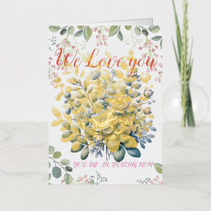 Naranja y flor verde Feliz Día de la Madre