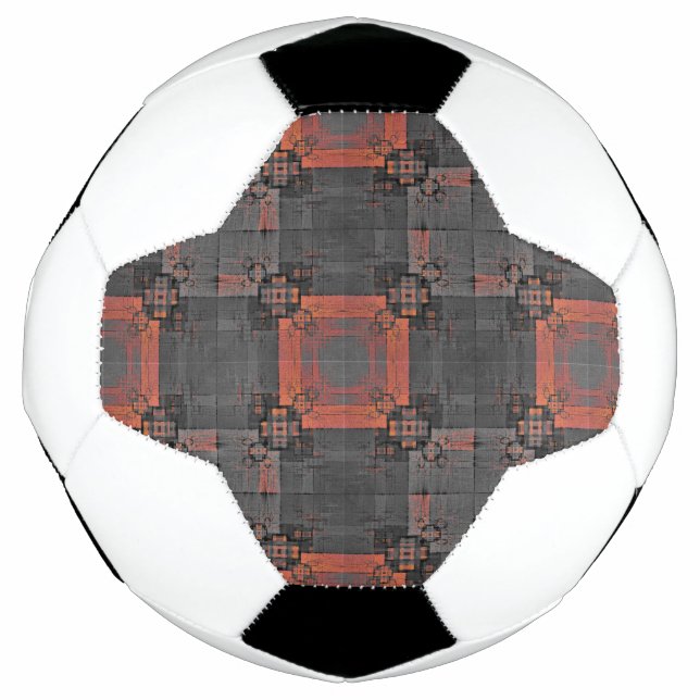 Naranja y grises cruces en la pelota de fútbol (Anverso)