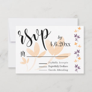 Naranja y Hojas de Ciruela Tipografía Bonita RSVP