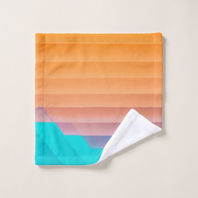 NARANJA y ILUSTRACION VERDE AZULADO (Toallita)