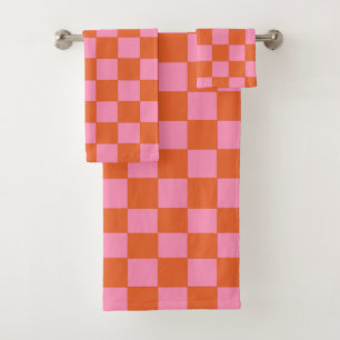 Naranja y rosa de verificación