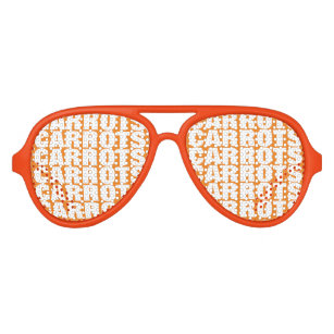 Naranja zanahoria obsesión fiesta sombras gafas de