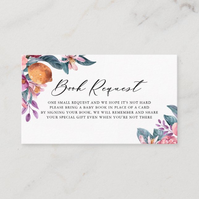 Naranjas botánicos Tarjeta de solicitud de libro B (Anverso)