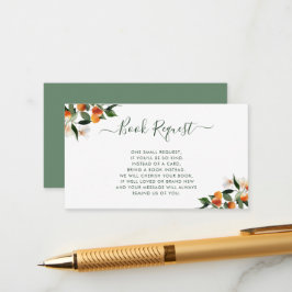 naranjas cítricos pequeña tarjeta de solicitud de 