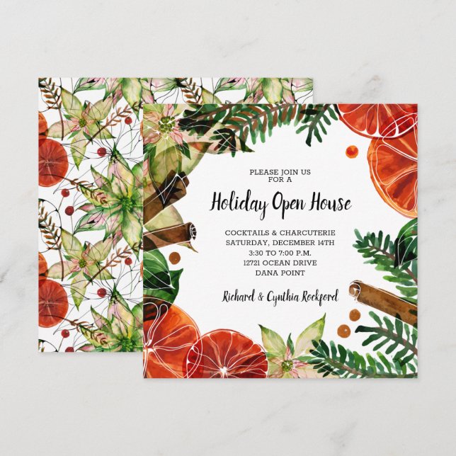 Naranjas de moda y Navidades de canela invitan (Anverso / Reverso)