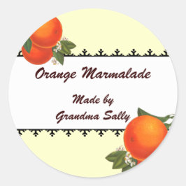Naranjas de personalizado Vintage Pegatinas de can