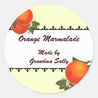 Naranjas de personalizado Vintage Pegatinas de can