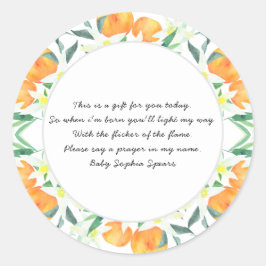 Naranjas - Etiqueta de velas de oración
