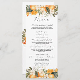Naranjas Flores de cítricos florales Boda del menú