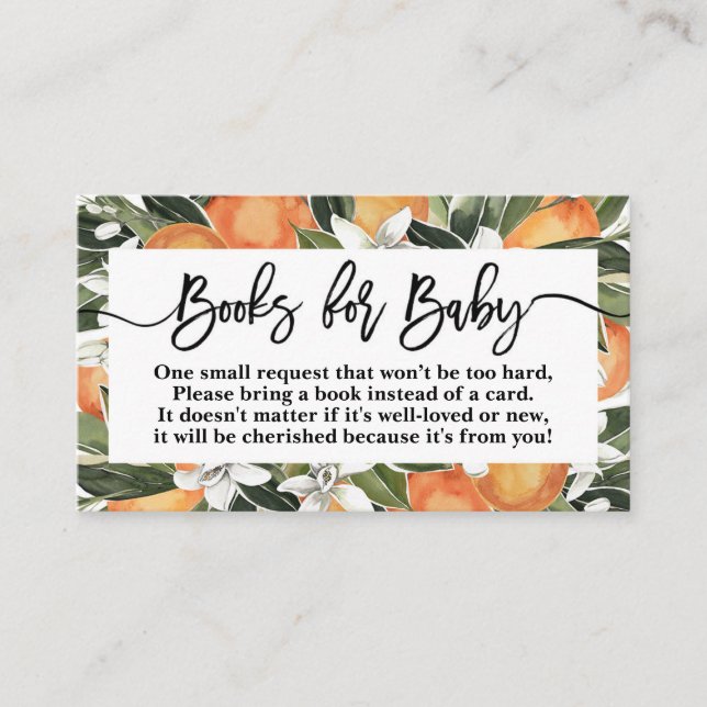 Naranjas Las ciudades traen una tarjeta de libro (Anverso)