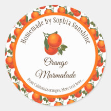 Naranjas retro editables Pegatinas del patrón de f