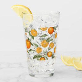 Naranjas y motivos de hojas