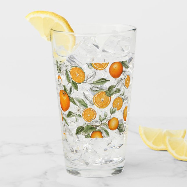 Naranjas y motivos de hojas (Anverso (hielo))