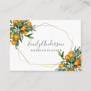 Naranjas y tarjetas de visita de moda