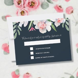 Narciso blanco en la carta y el RSVP de la Marina