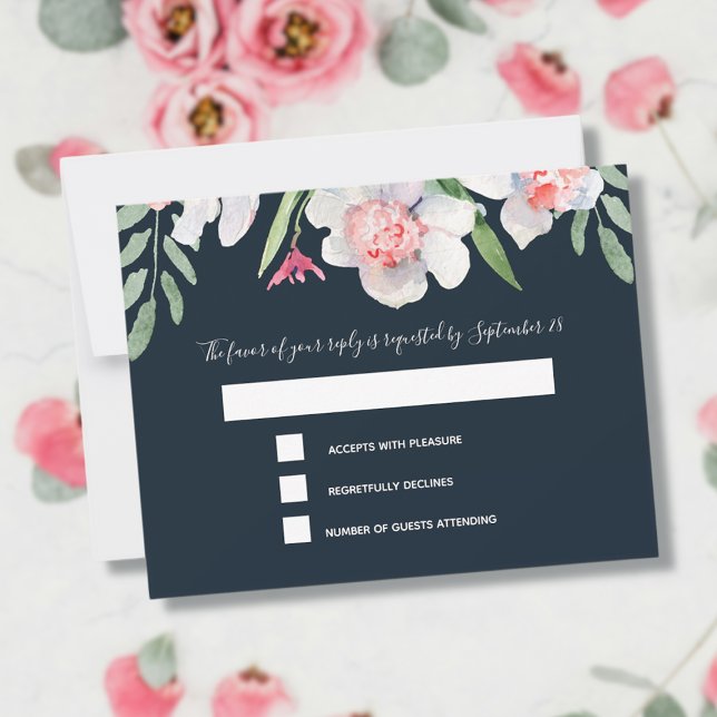 Narciso blanco en la carta y el RSVP de la Marina (Subido por el creador)