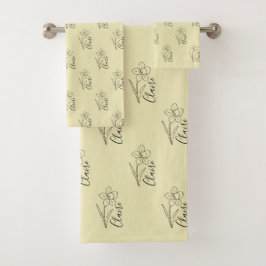 Narciso de marzo flor de nacimiento personalizada