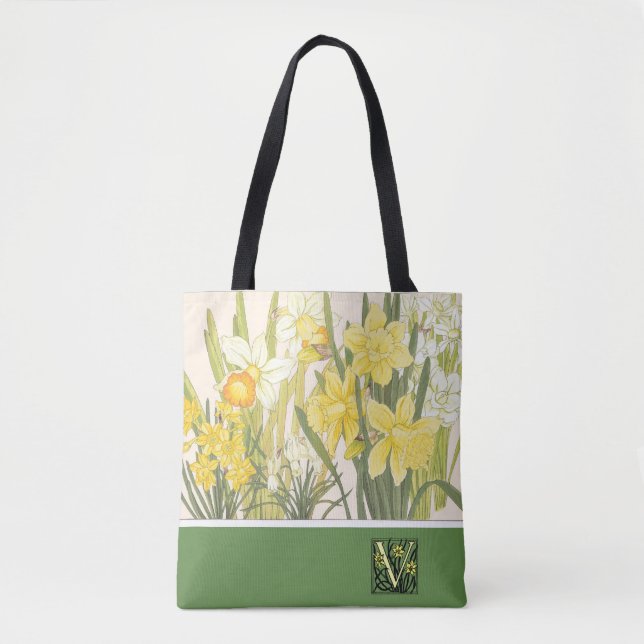 Narciso, narcisos y la bolsa de asas de Jonquils (Anverso)