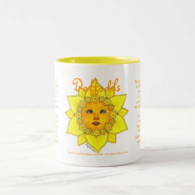 Narciso soleado - taza de dos tonos #4 (amarillo) (Centro)