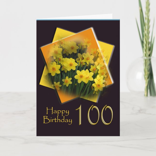 Narcisos - 100a tarjeta de la enhorabuena del (Anverso)