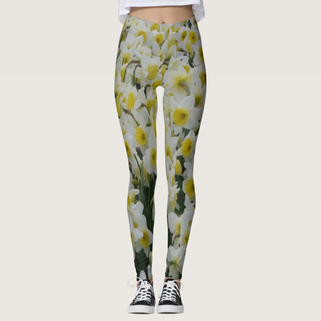 Narcisos blancos Legging (Anverso)