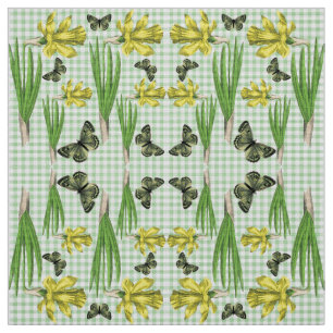 Narcisos en tela de primavera