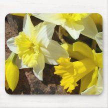 NARCISOS Flores de narciso ALFOMBRILLA PARA RATÓN 